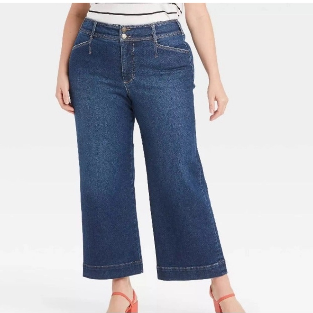 Ava and Vic wide leg crop pant